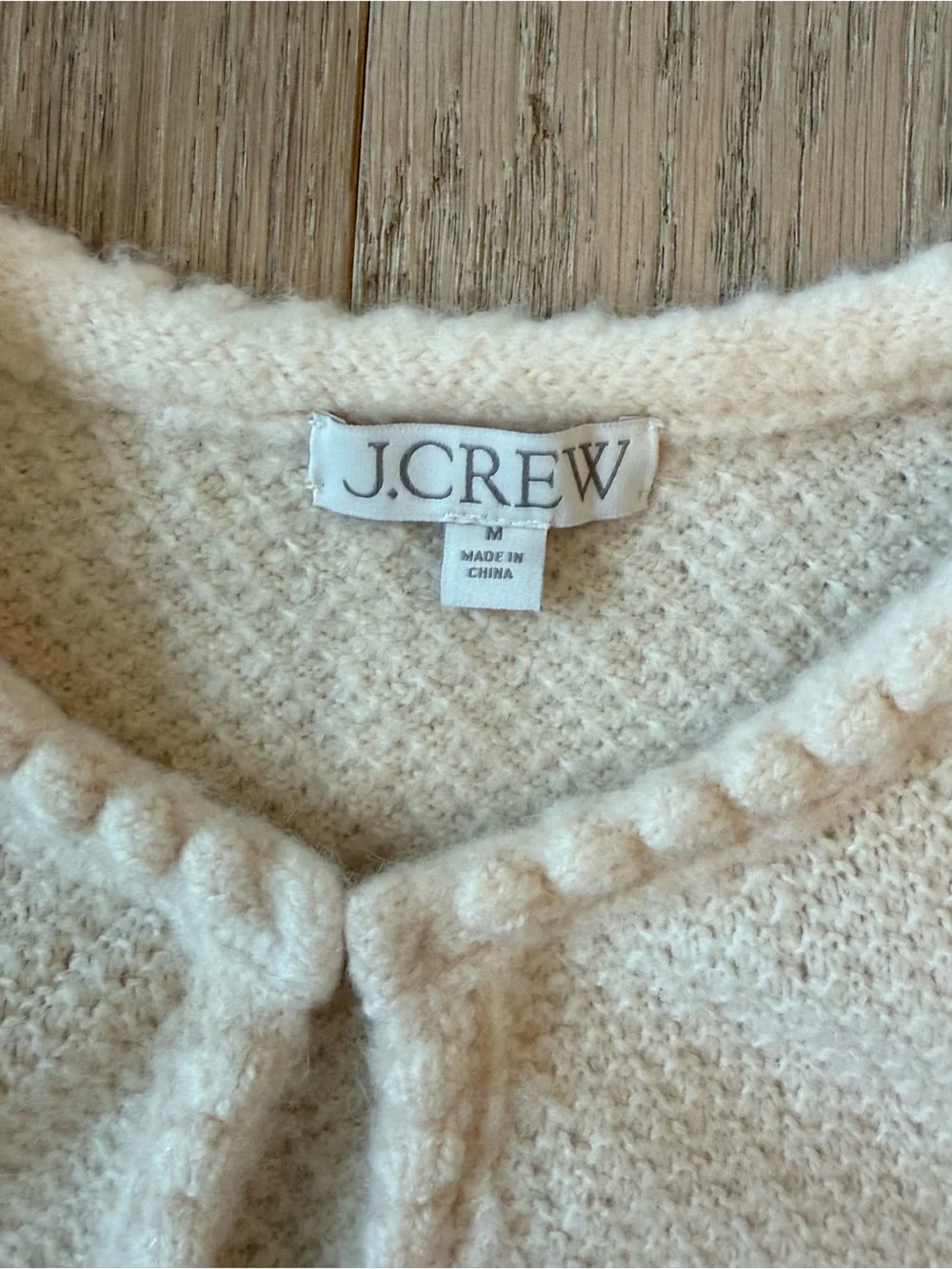 Cream Knit Cardigan JCREW- Classic Button Front